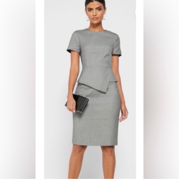 Ted Baker Arriia Working Title Glen Plaid Peplum Dress Ted 3 - Picture 2 of 9